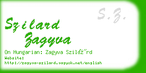 szilard zagyva business card